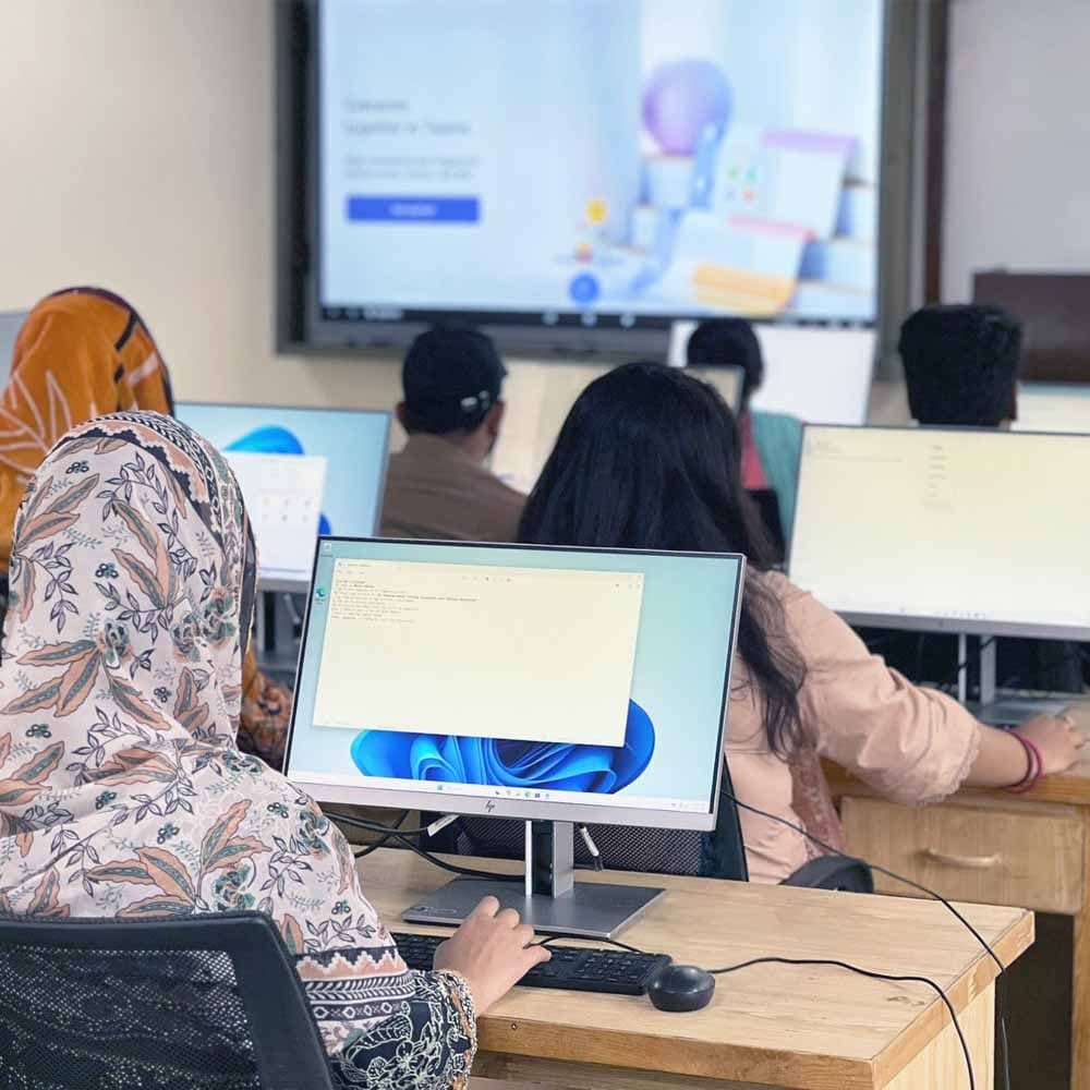 Students using the new computer labs at UAF